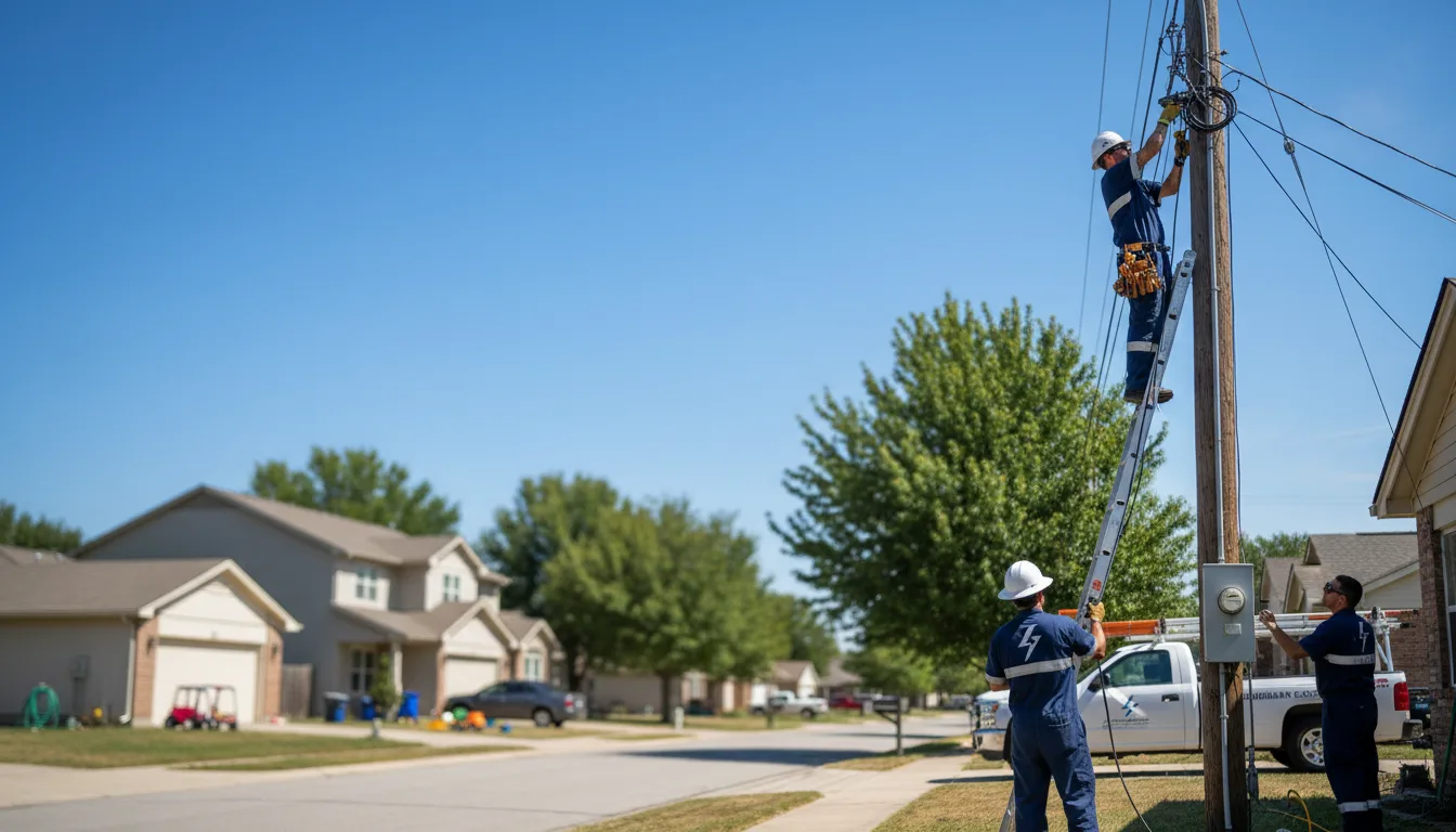 Residential electrician providing installation services in Hamel, IL